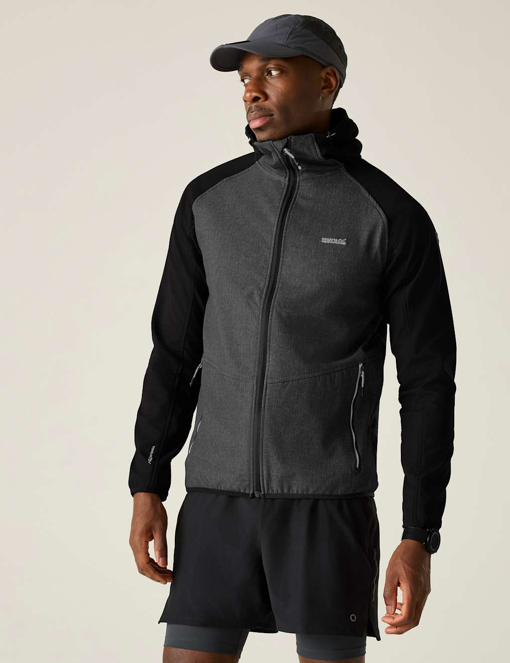 Regatta Men's Arec III Hooded Softshell Jacket - S - Black - Available at M&S