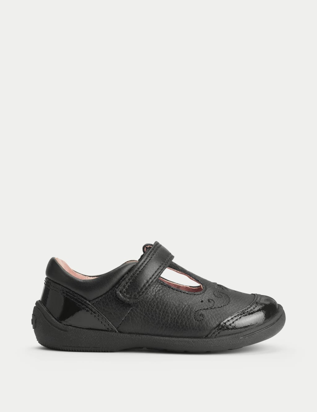 Kids' Leather Riptape School Shoes (6 Small-10½ Small)