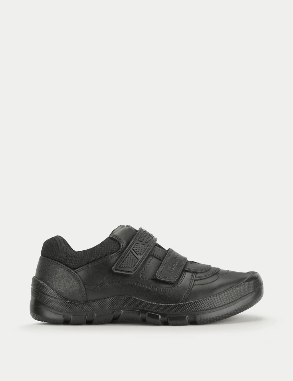Kids' Leather Riptape Schoolwear Shoes (12 Small - 9 Large)