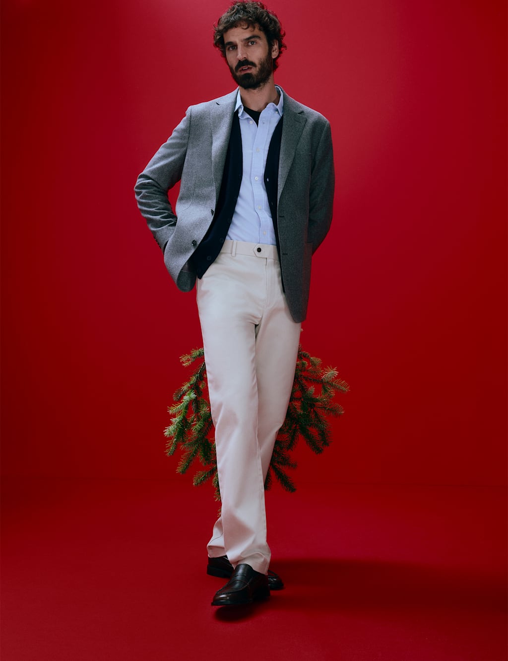 Charles Tyrwhitt Regular Fit Pure Wool Blazer Grey