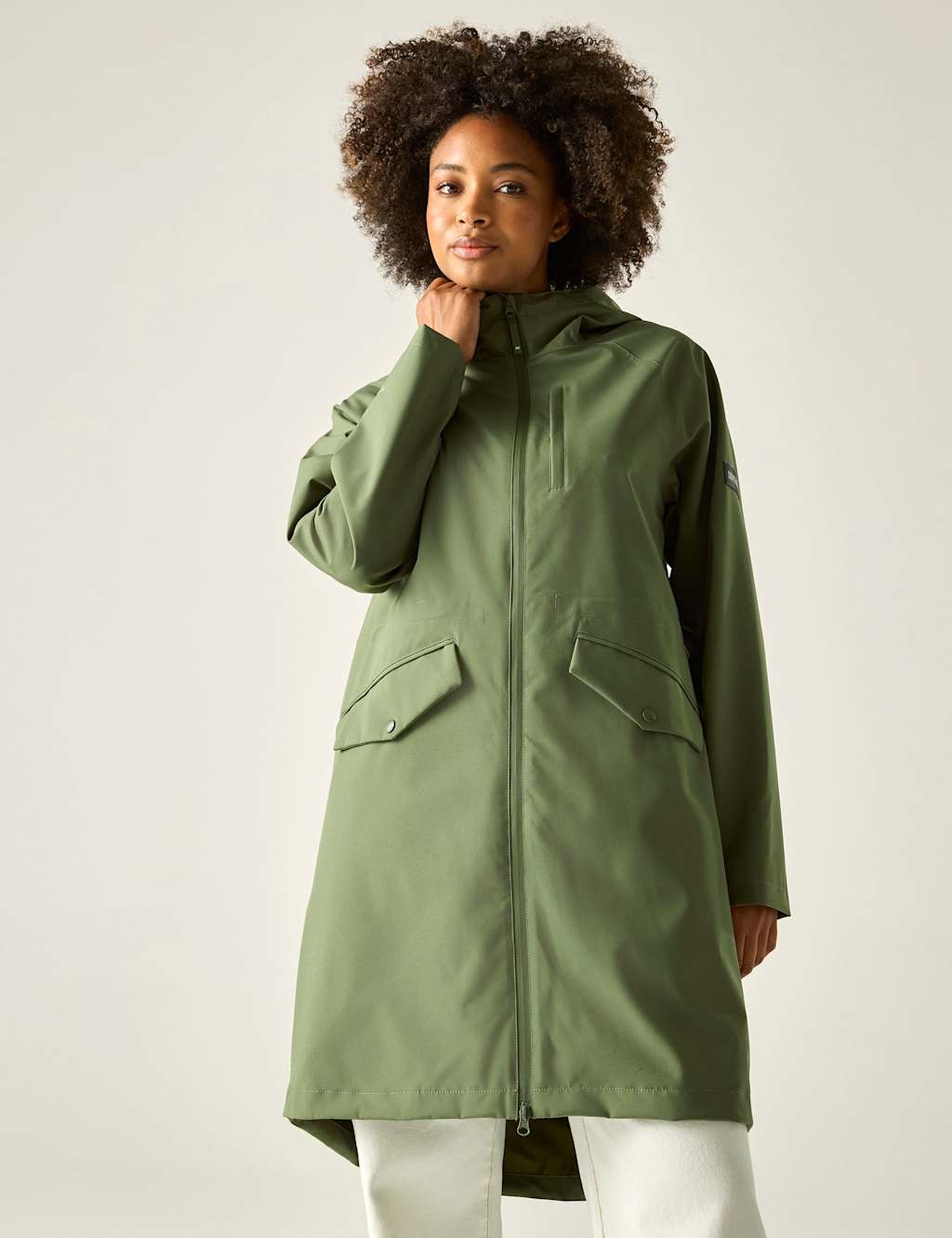 Regatta Women's Levita Hooded Oversized Longline Raincoat - 20 - Green - Available at M&S
