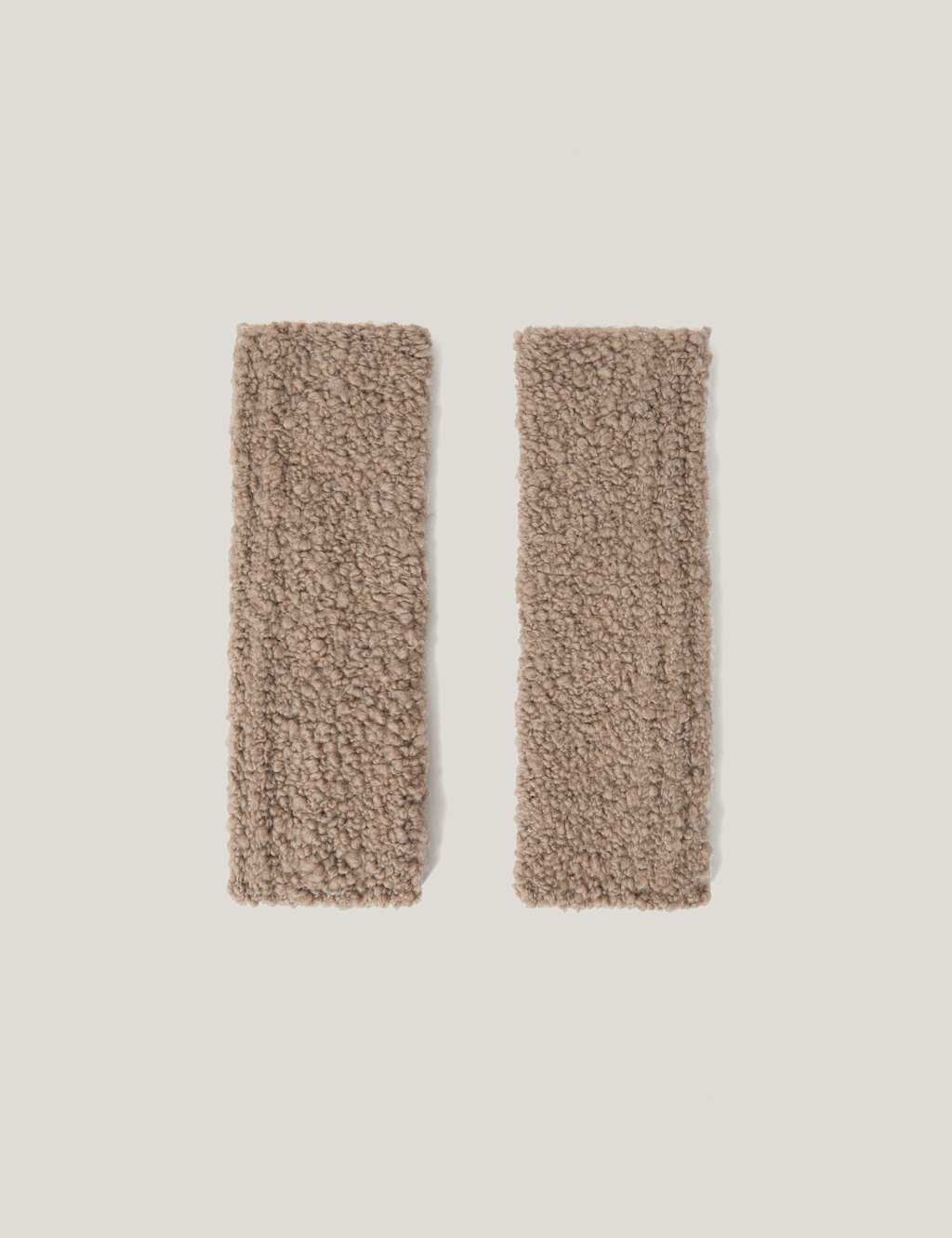 Jigsaw Boucle Mittens Taupe