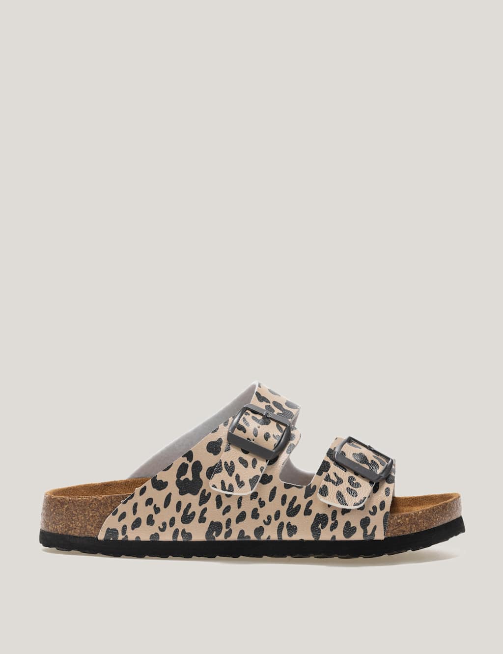 Regatta Women's Mia Leopard Double Buckle Footbed Sandals - 4 - Black Mix - Available at M&S