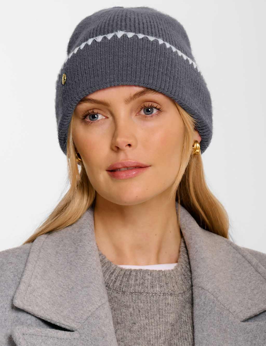 Katie Loxton Women's Knitted Beanie Hat - Charcoal - Available at M&S