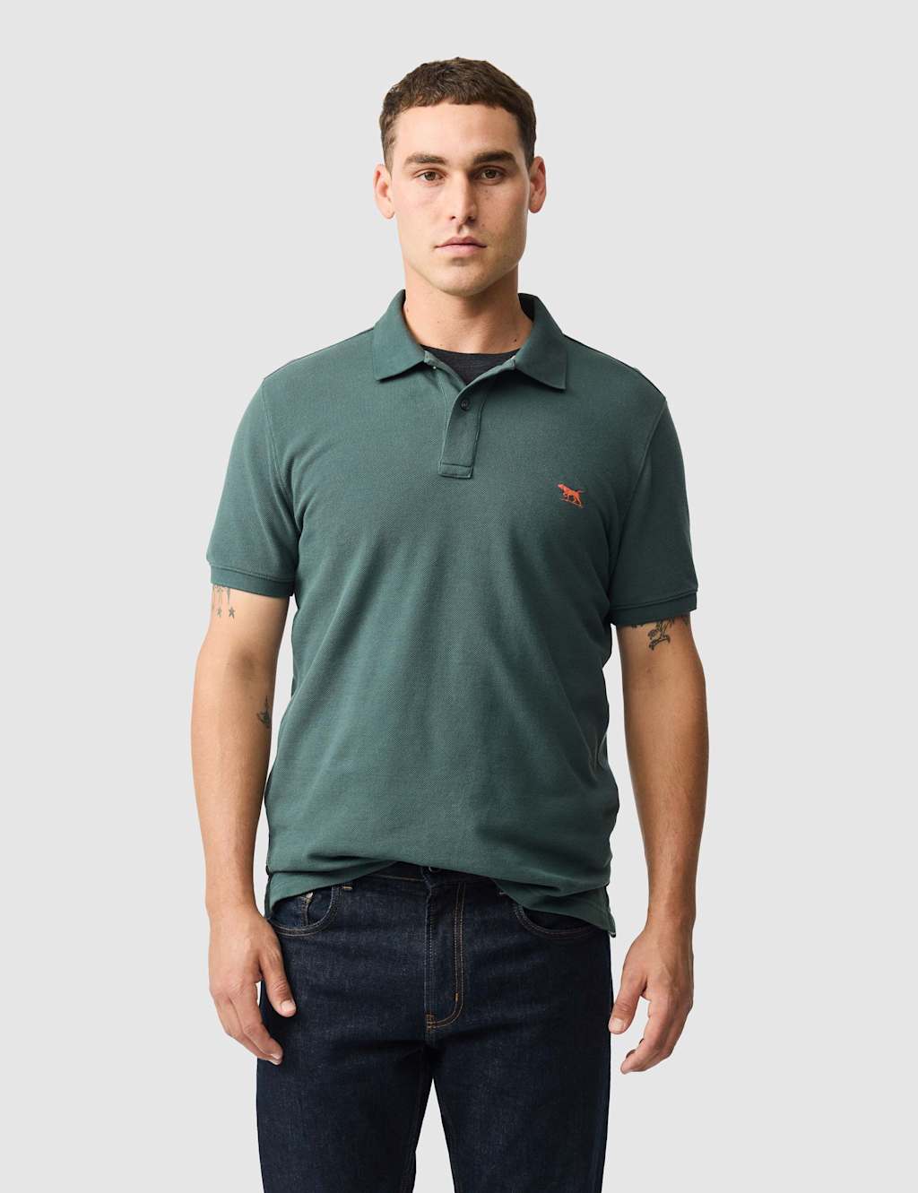 Rodd & Gunn Gunn Slim Fit Pure Cotton Polo Shirt Sage