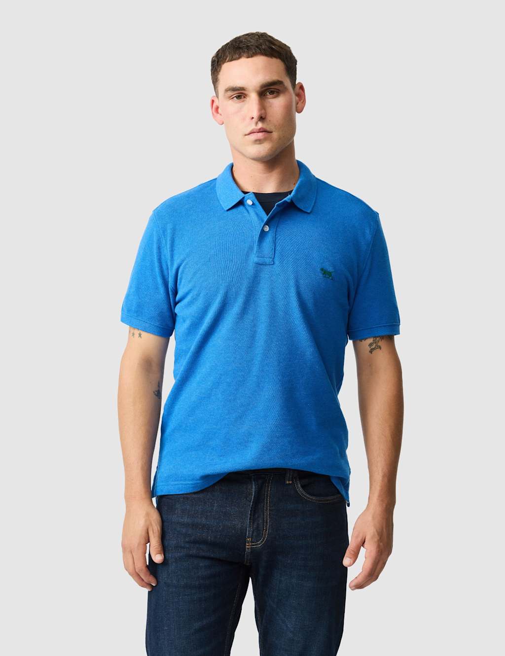 Rodd & Gunn Men's Gunn Slim Fit Pure Cotton Polo Shirt - L - Blue - Available at M&S