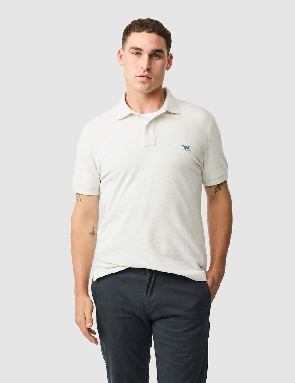 Rodd & Gunn Men's Gunn Slim Fit Pure Cotton Polo Shirt - L - Light Blue - Available at M&S
