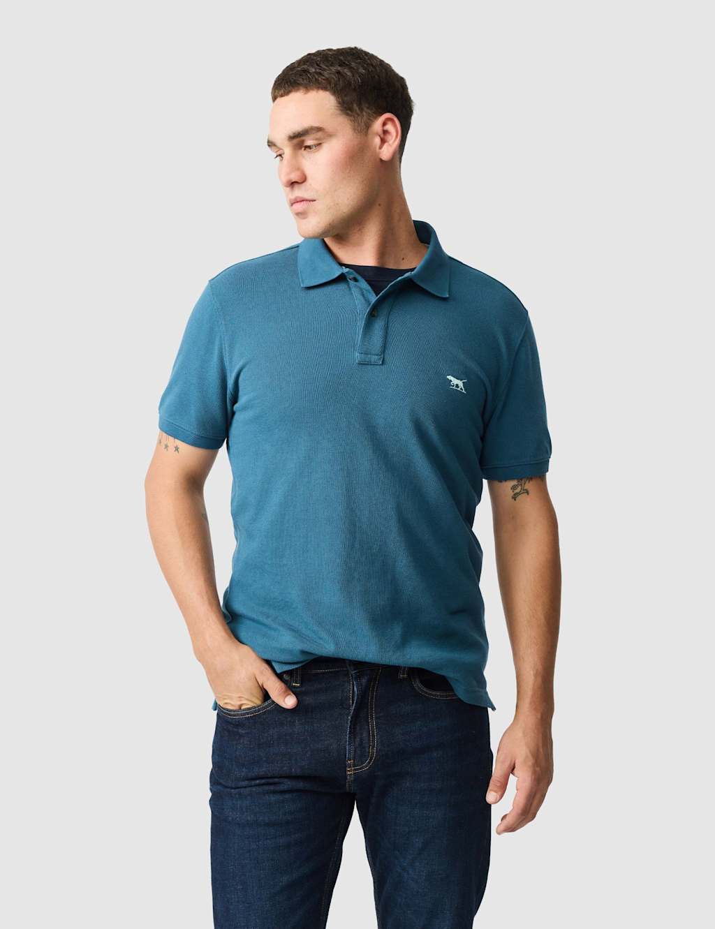 Rodd & Gunn Gunn Slim Fit Pure Cotton Polo Shirt Teal