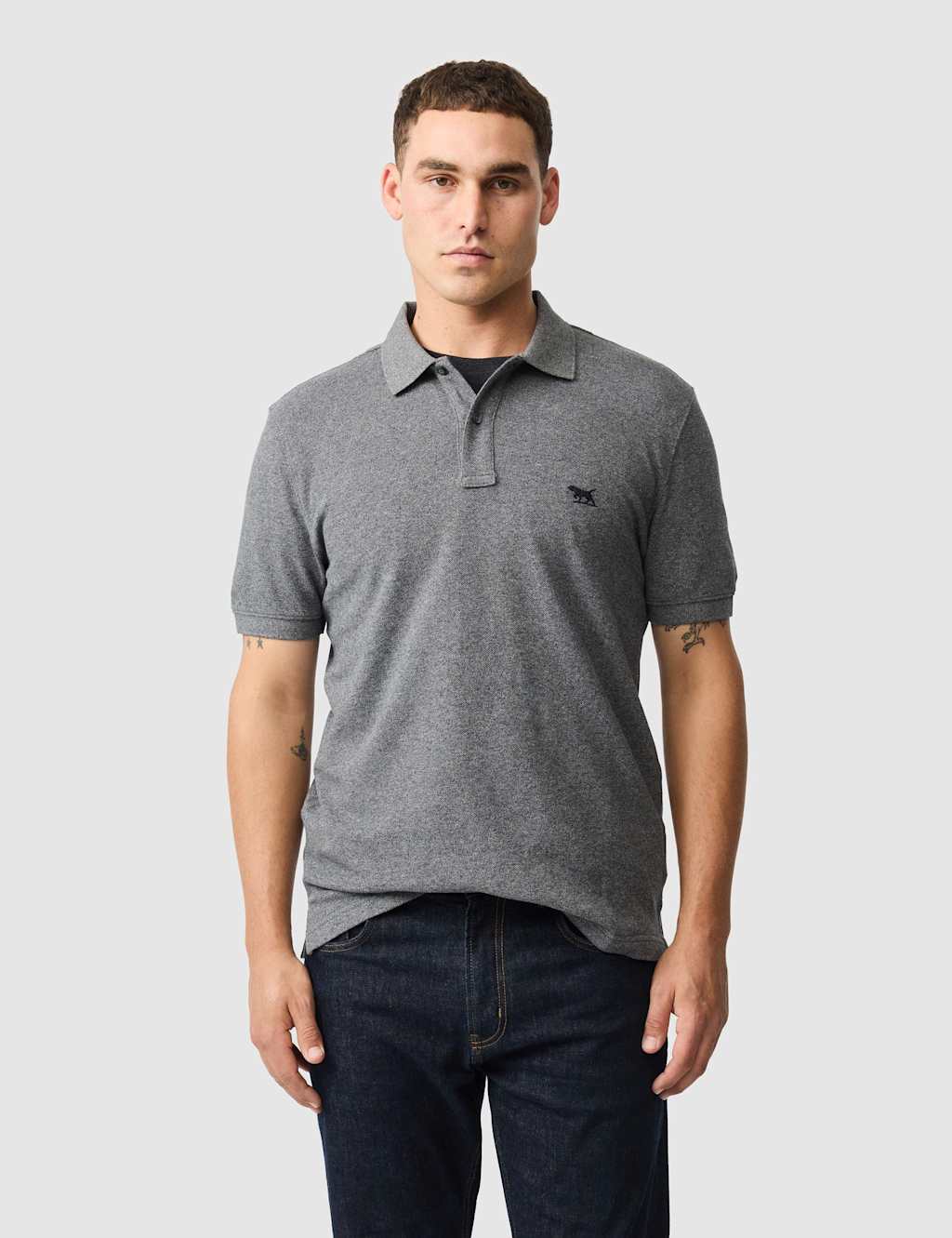 Rodd & Gunn Men's Gunn Slim Fit Pure Cotton Polo Shirt - L - Stone - Available at M&S