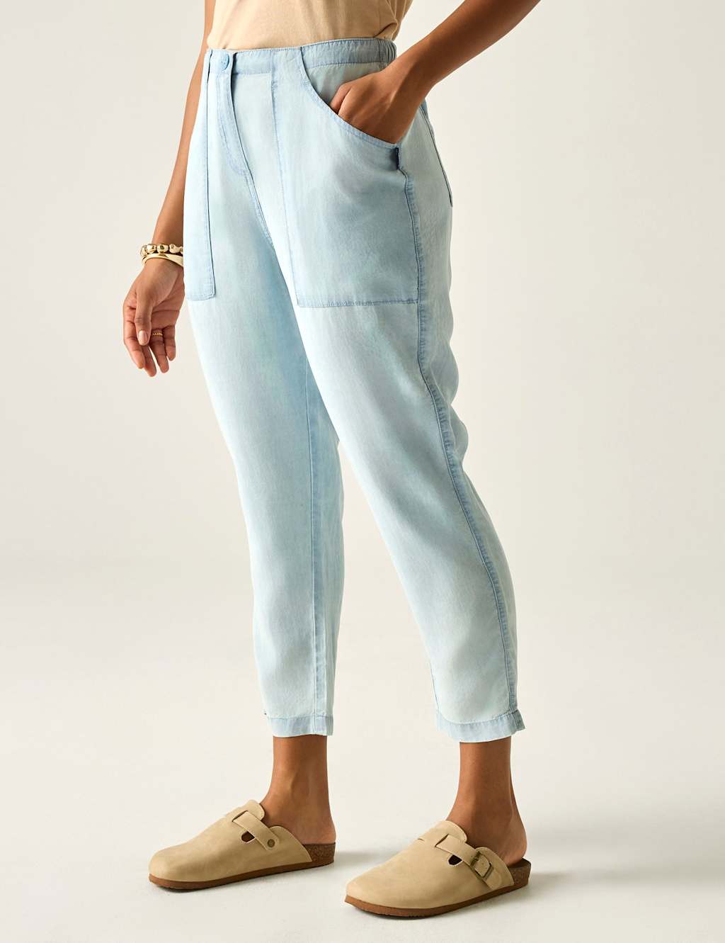 Regatta Women's Shorebella Cotton Blend Straight Leg Joggers - 10 - Blue - Available at M&S