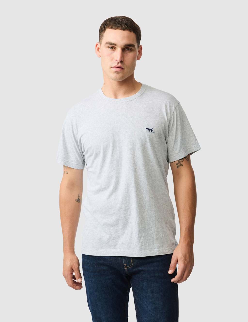 Rodd & Gunn The Gunn Pure Cotton Crew Neck T-Shirt Grey