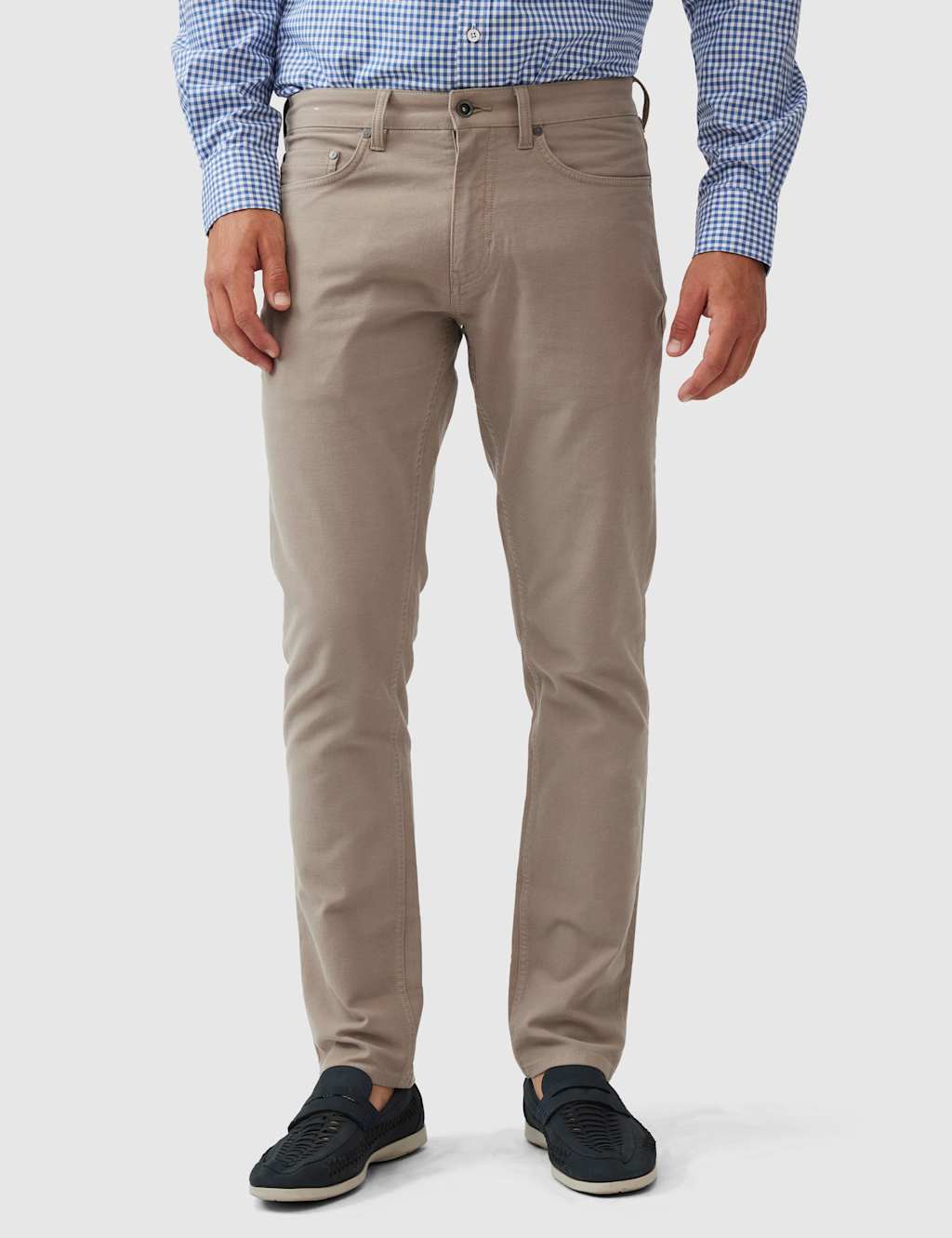 Rodd & Gunn Men's Motion 2 Regular Fit 5 Pocket Jeans - 30 - Stone - Available at M&S
