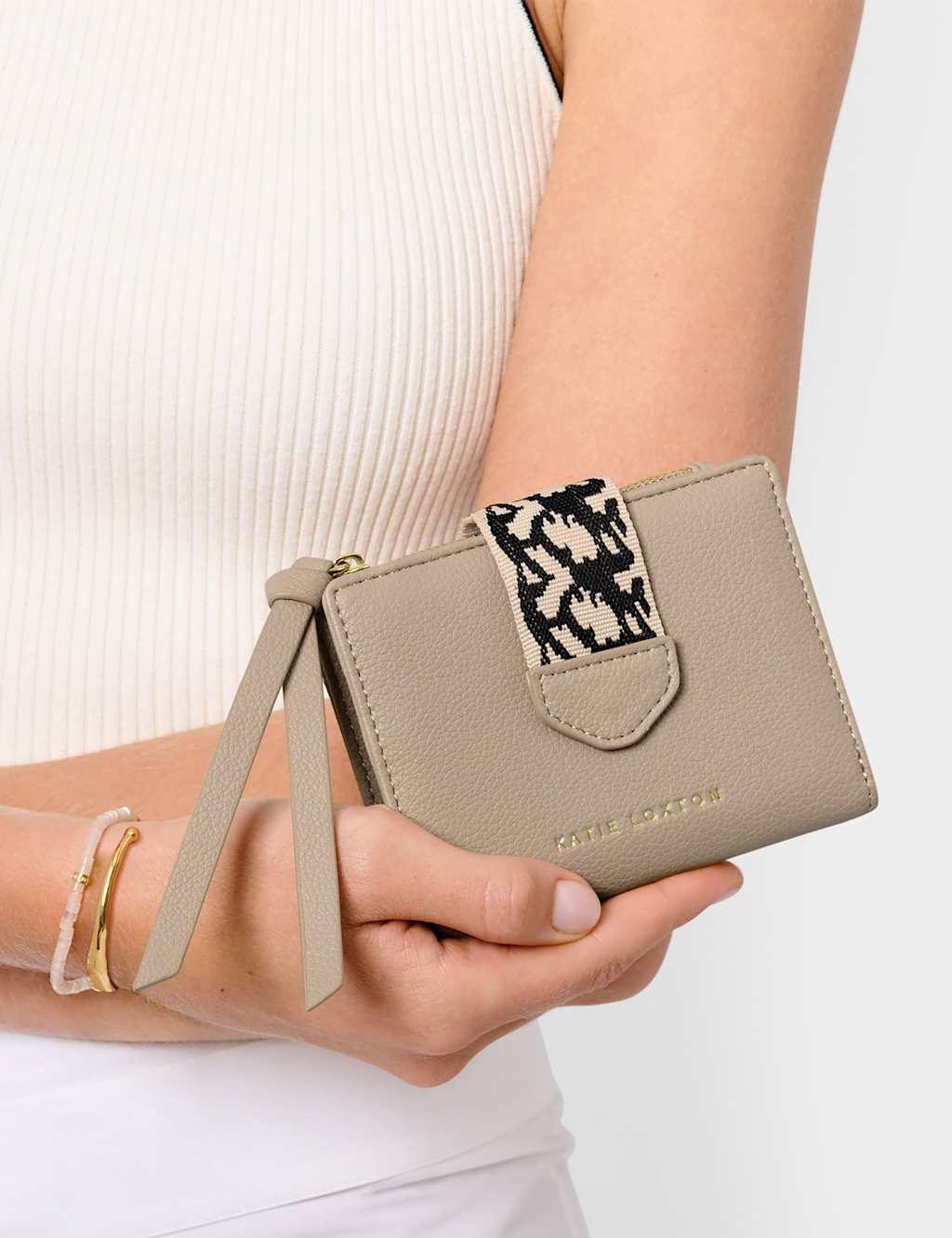 Katie Loxton Faux Leather Purse Taupe