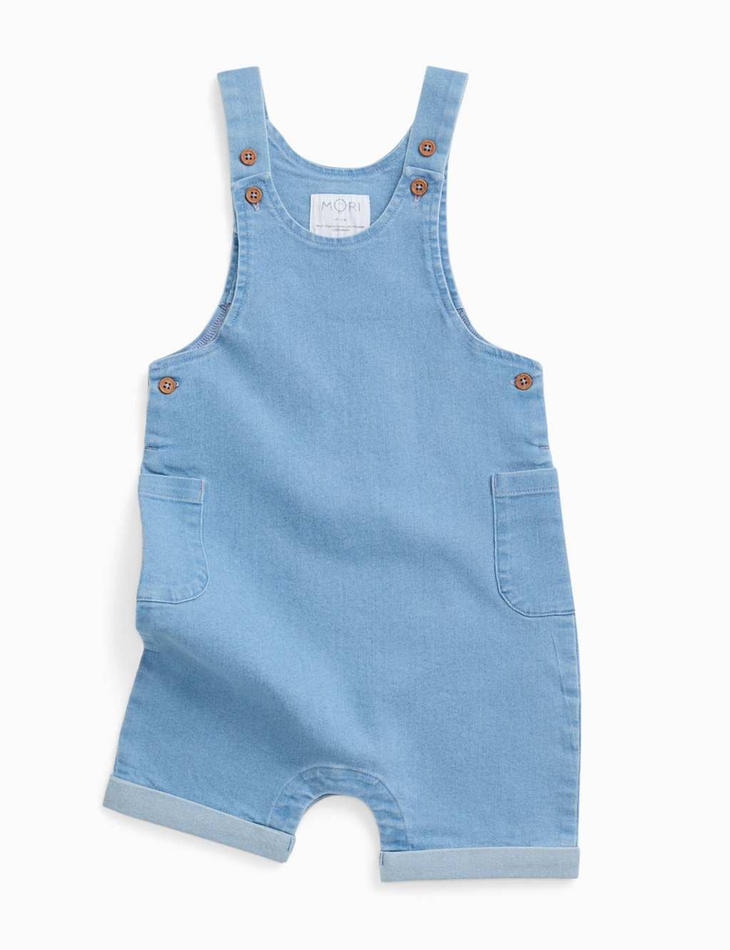Mori Kids Denim Dungarees (3 Months-4 Years) - 3-4 Years - Blue - Available at M&S