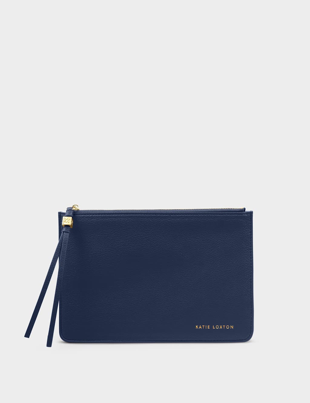 Katie Loxton Faux Leather Tassel Charm Pouch Purse Navy