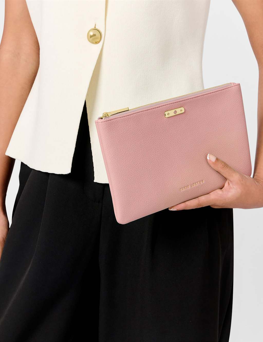 Katie Loxton Faux Leather October Birthstone Pouch Dusky Rose