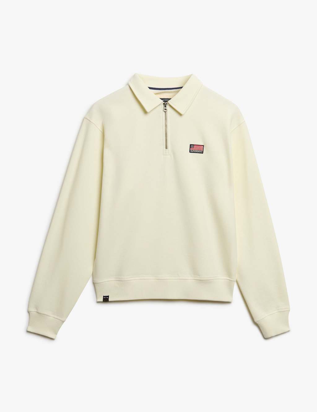 Superdry & Co Women's Pure Cotton New York Half Zip Sweatshirt - 14 - White - Available at M&S