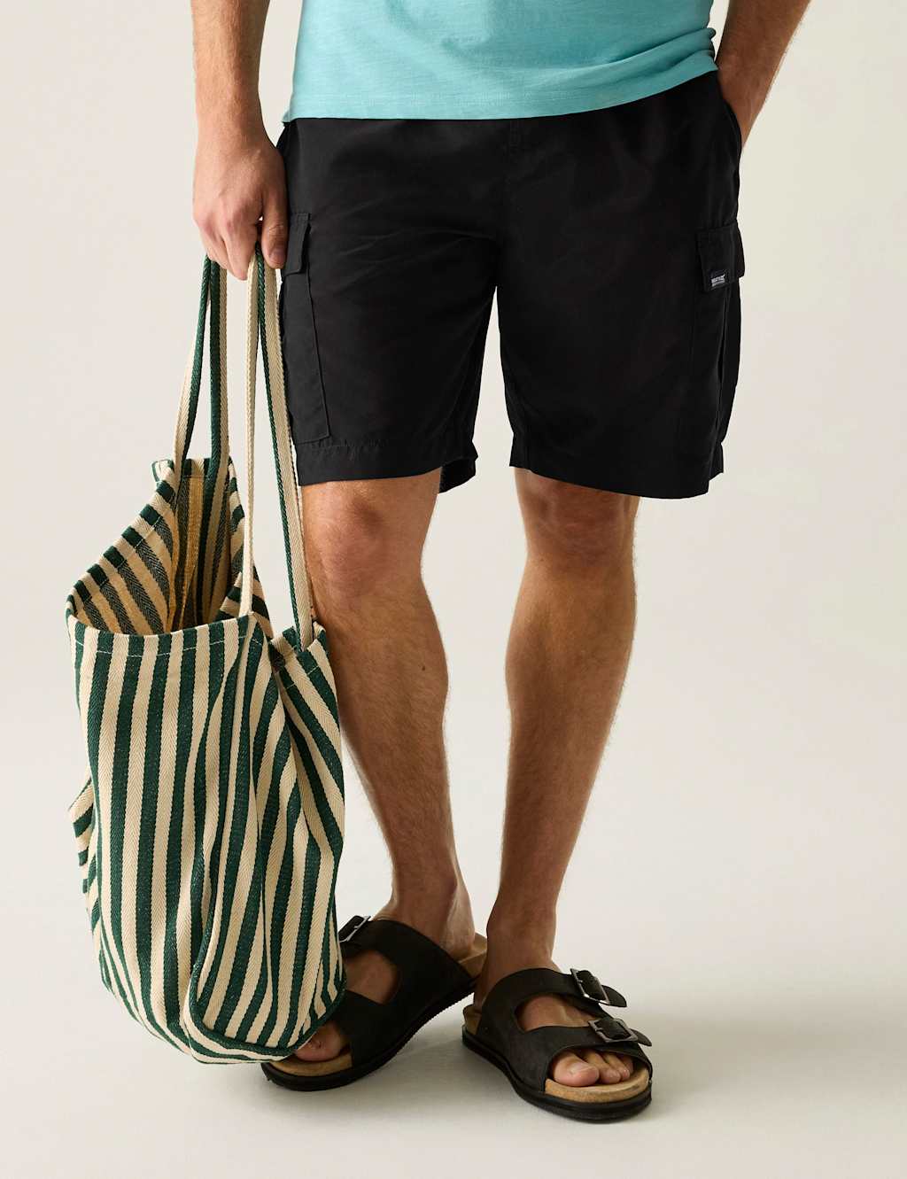Regatta Men's Blanmont Pocketed Longer Length Swim Shorts - XL - Black - Available at M&S