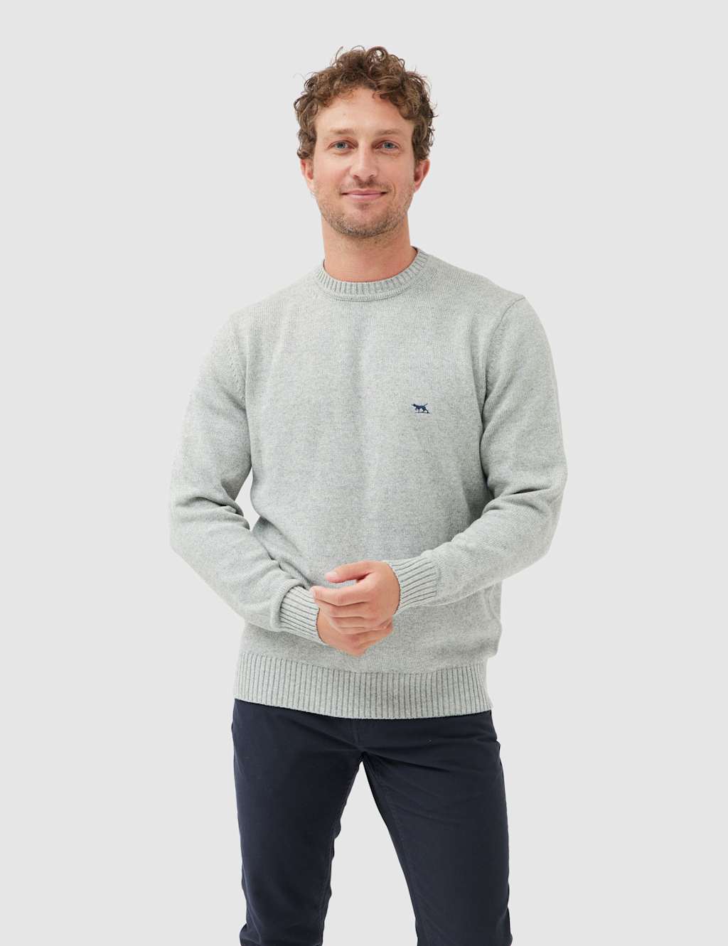 Rodd & Gunn Men's Gunn Pure Cotton Crew Neck Jumper - L - Grey - Available at M&S
