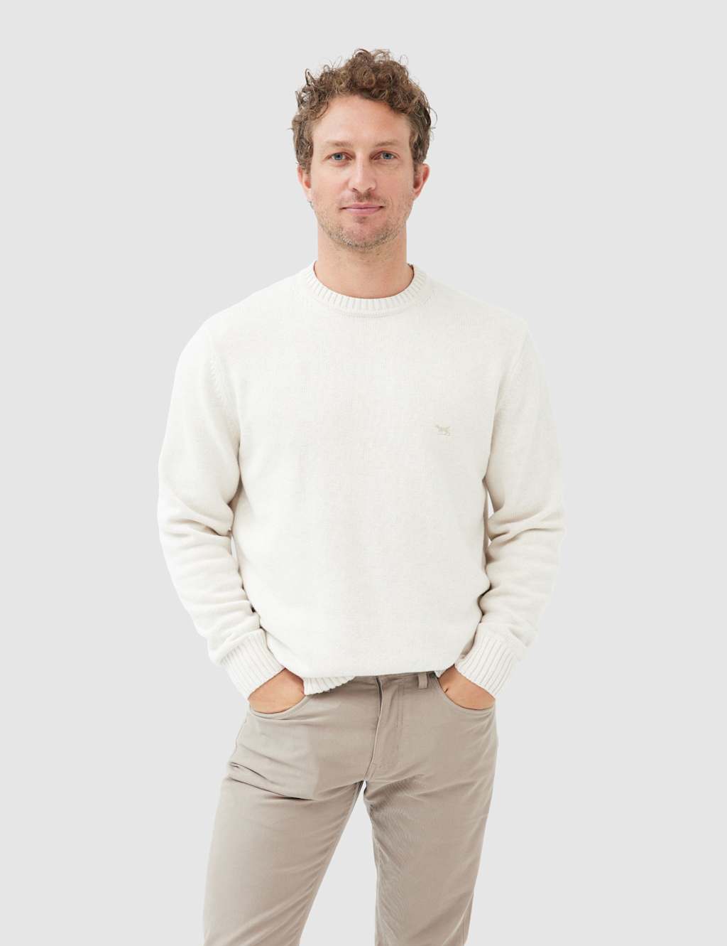 Rodd & Gunn Men's Gunn Pure Cotton Crew Neck Jumper - 2XL - Natural - Available at M&S