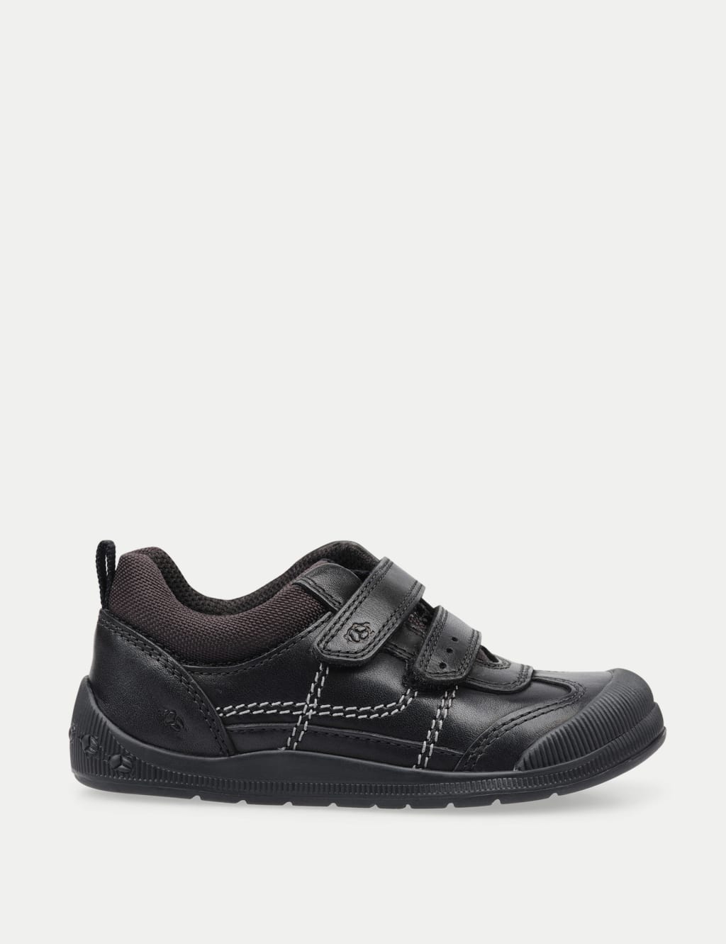 Kids' Leather Riptape Schoolwear Shoes (6 Small - 10½ Small)