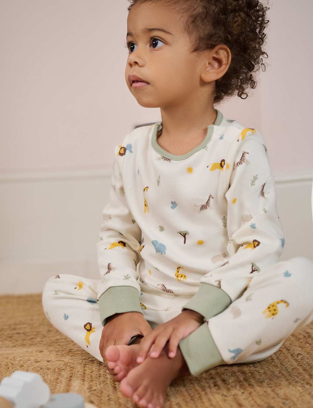 Cotton Blend Safari Print Pyjamas (6 Mths-6 Yrs)