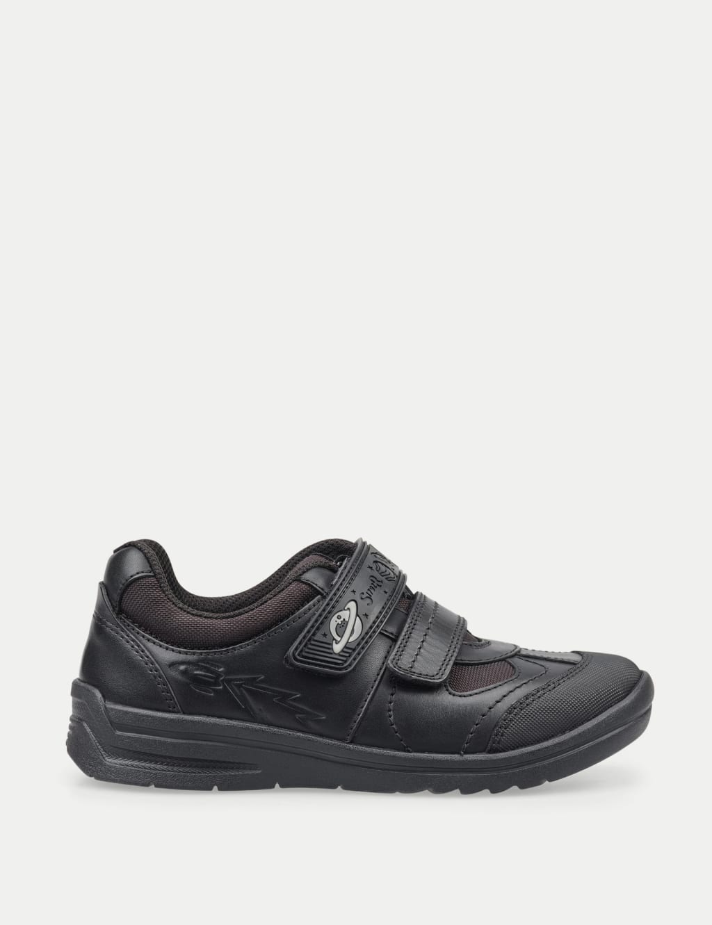 Kids' Leather Riptape Schoolwear Shoes (10 Small - 4 Large)