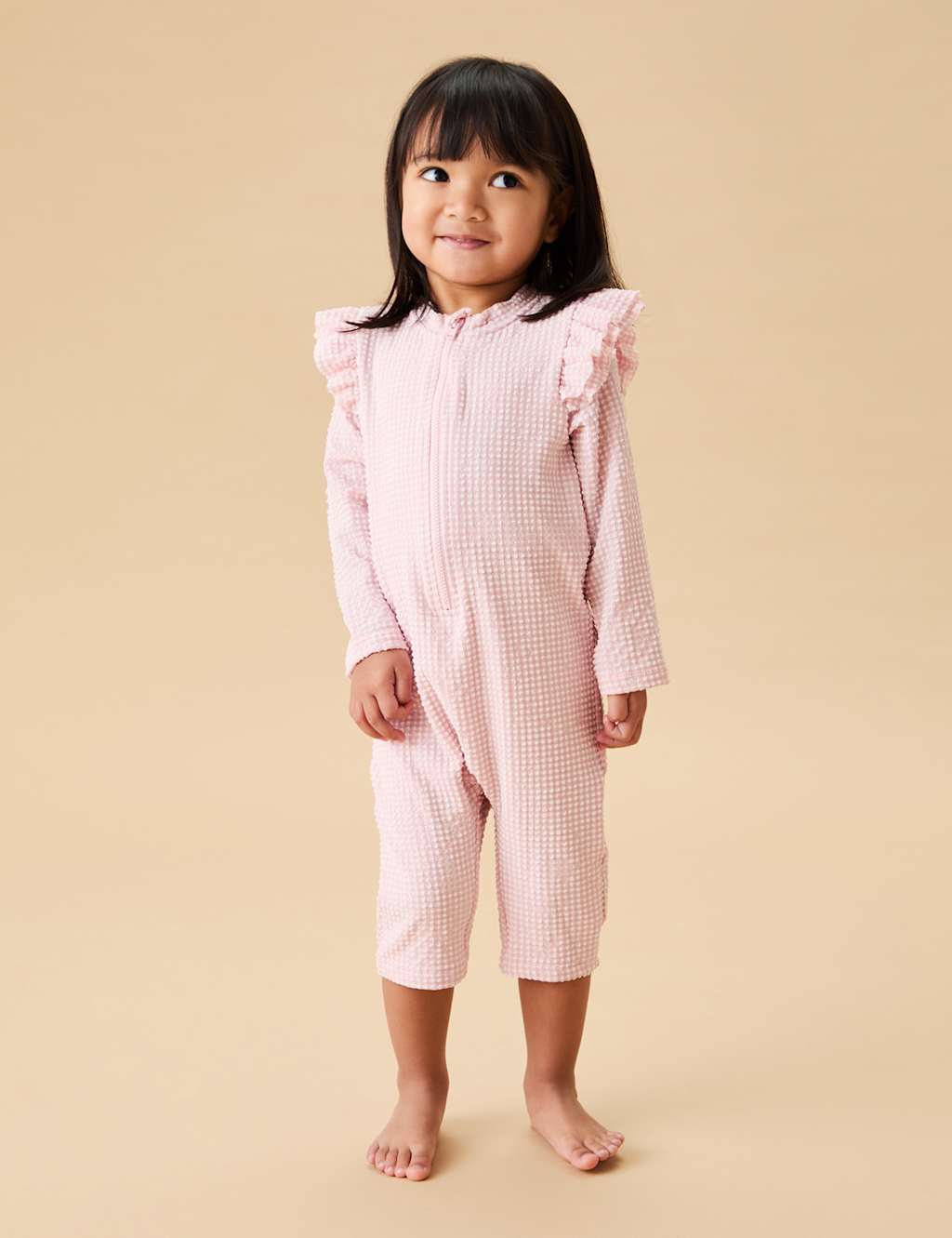 Gingham All In One Swimsuit (0-18 Mths)