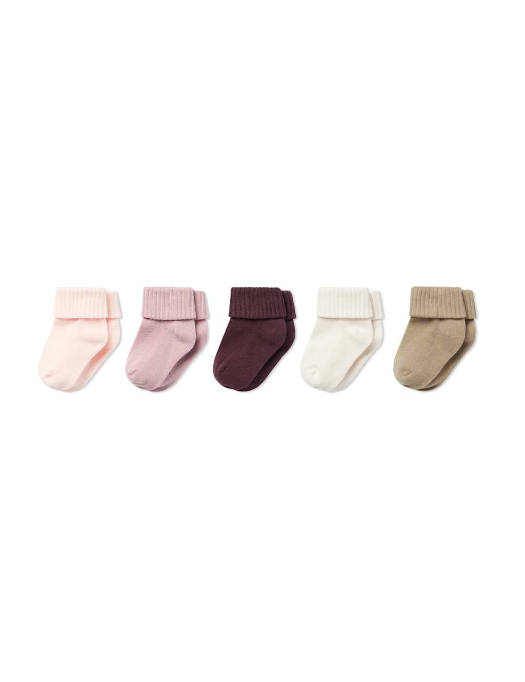 5pk Cotton Rich Ribbed Baby Socks (0-2 Yrs)