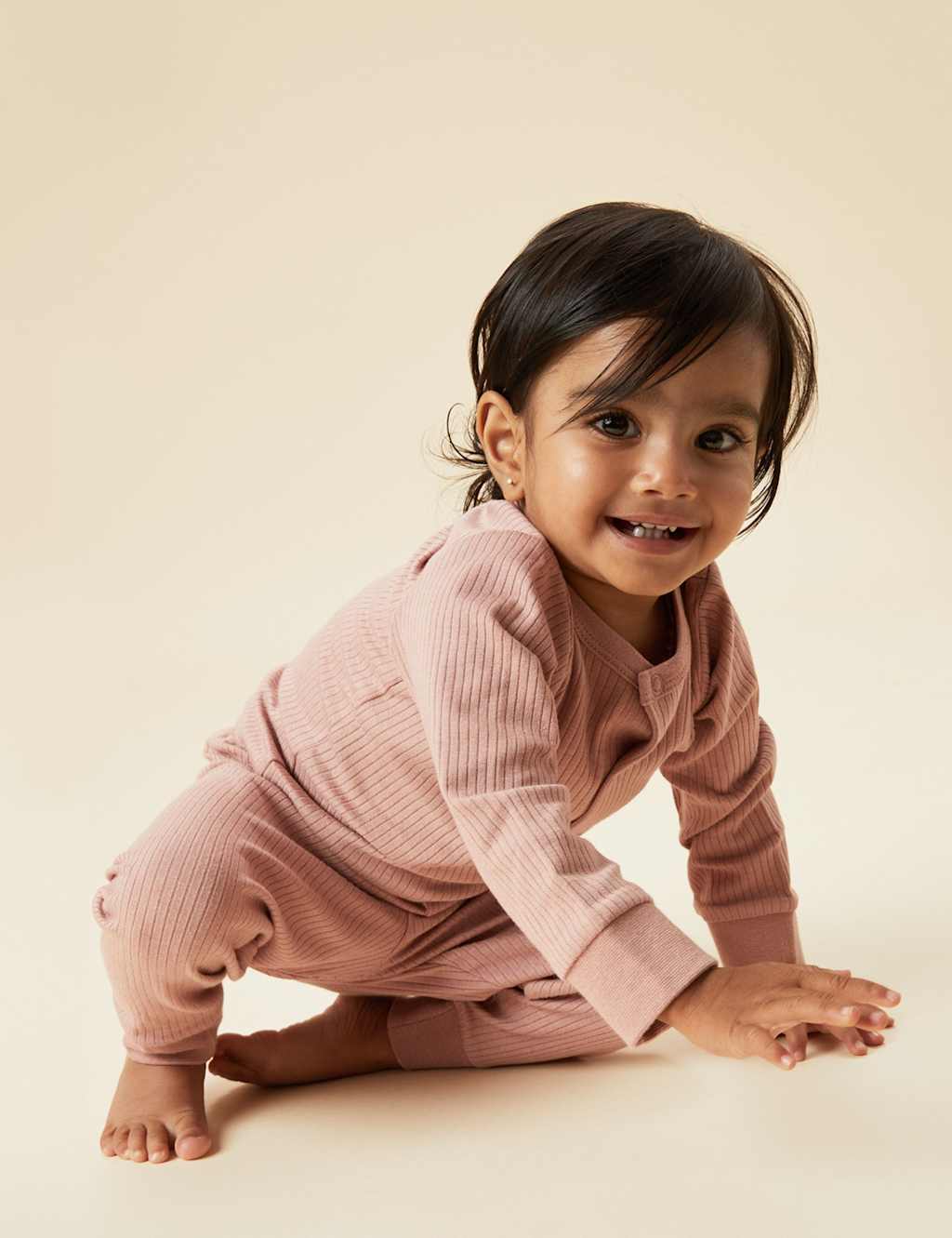 MORI Ribbed Pyjamas (6 Mths-6 Yrs) Pink