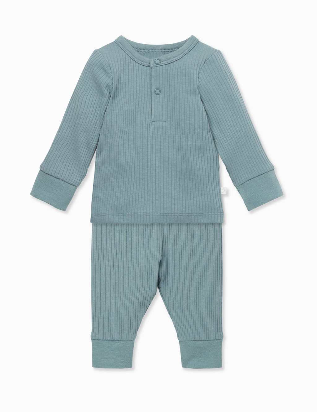 MORI Ribbed Pyjamas (6 Mths-6 Yrs) Blue