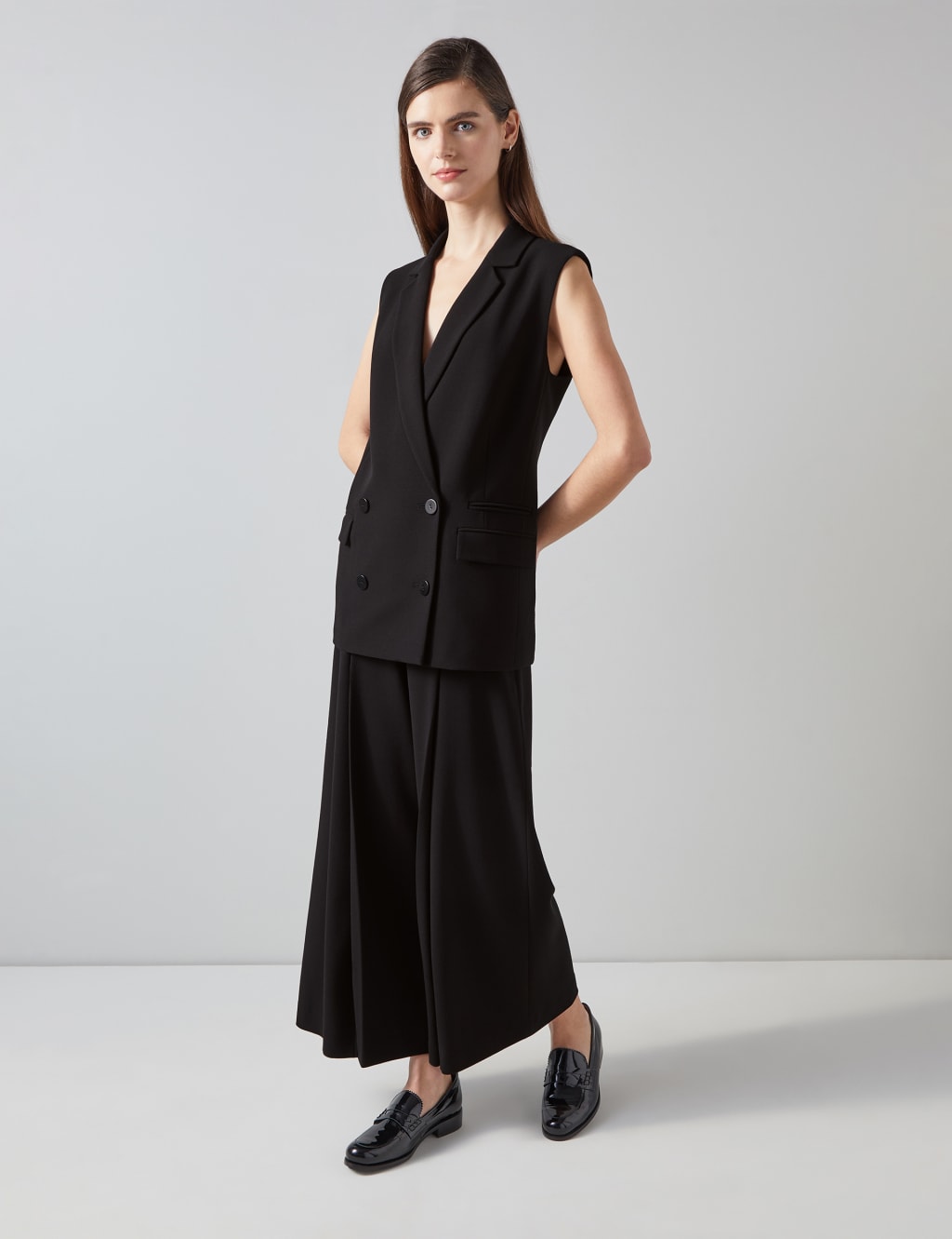 Double Breasted Longline Waistcoat