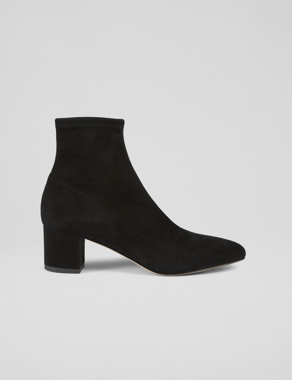 Suede Block Heel Ankle Boots