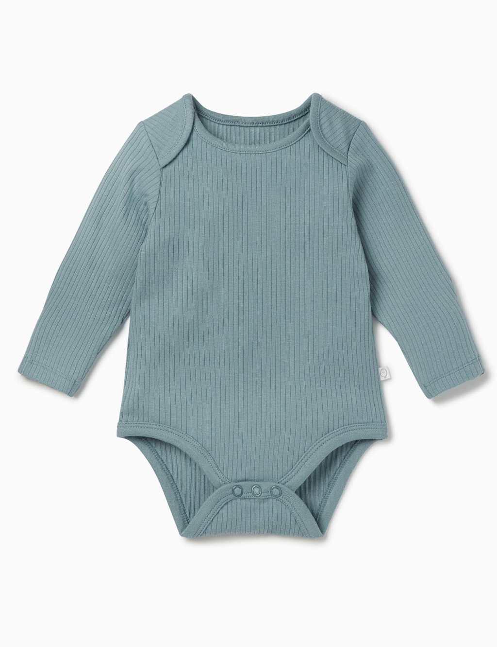 MORI Ribbed Bodysuit (0-24 Mths) Blue