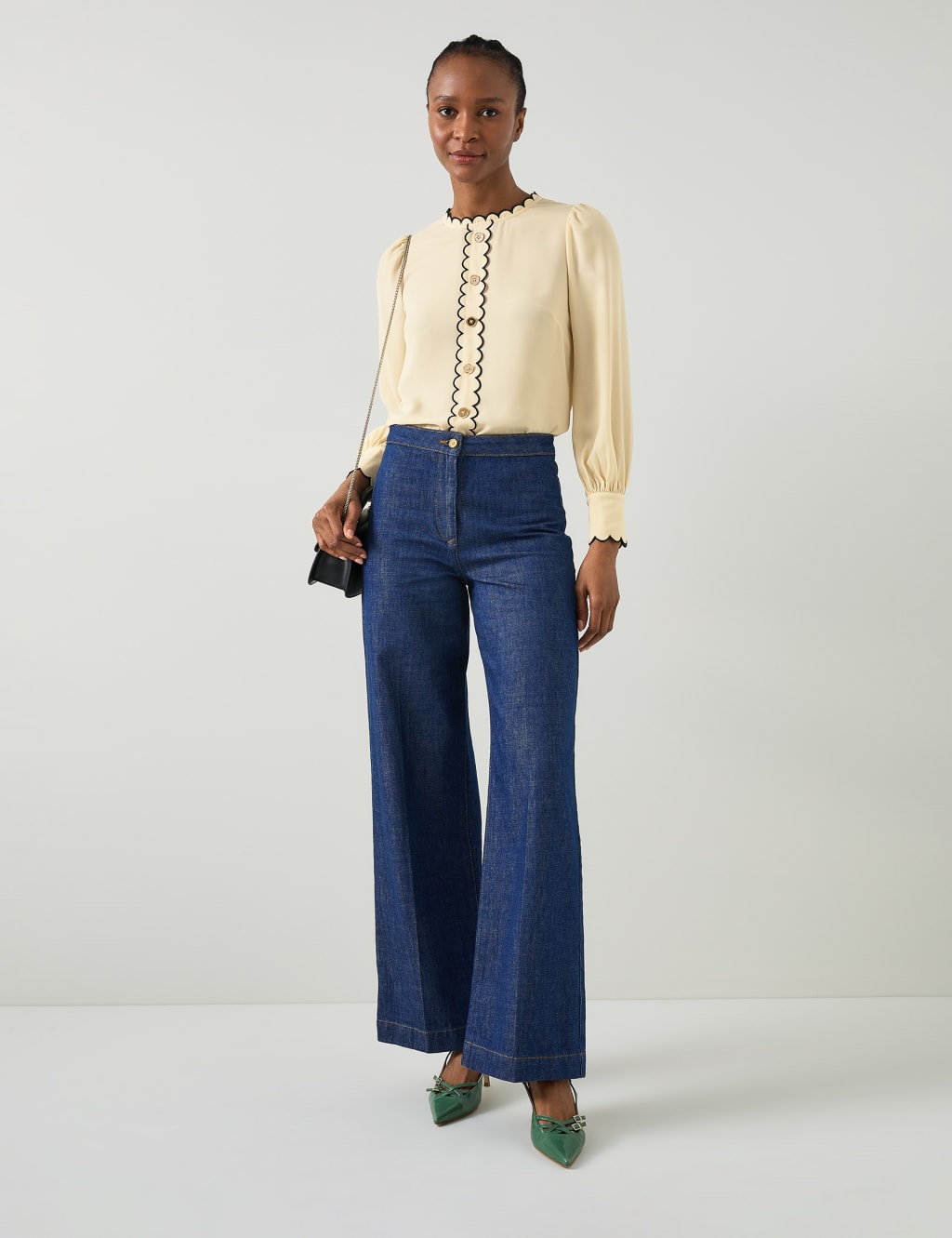 Stand Collar Long Sleeve Blouse
