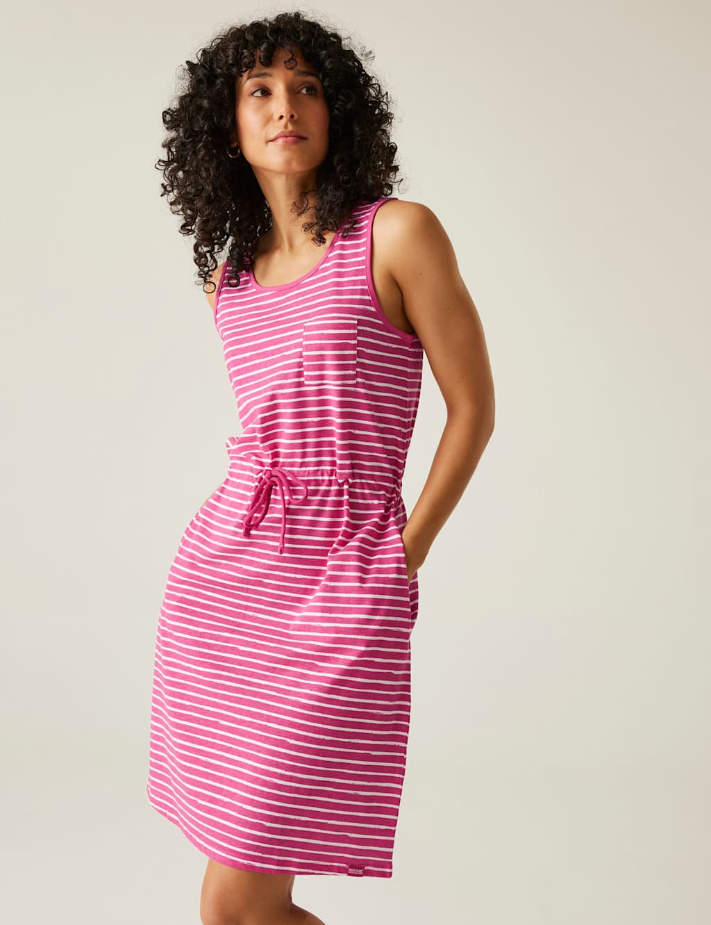 Ariena Cotton Rich Knee Length Skater Dress