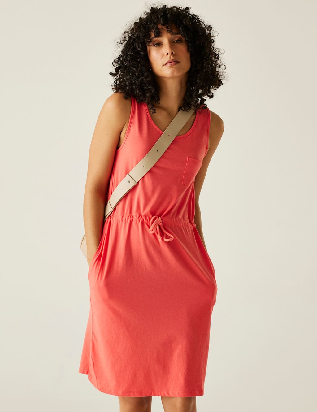 Ariena Cotton Rich Knee Length Skater Dress