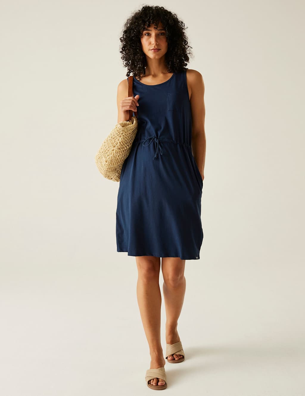 Ariena Cotton Rich Knee Length Skater Dress