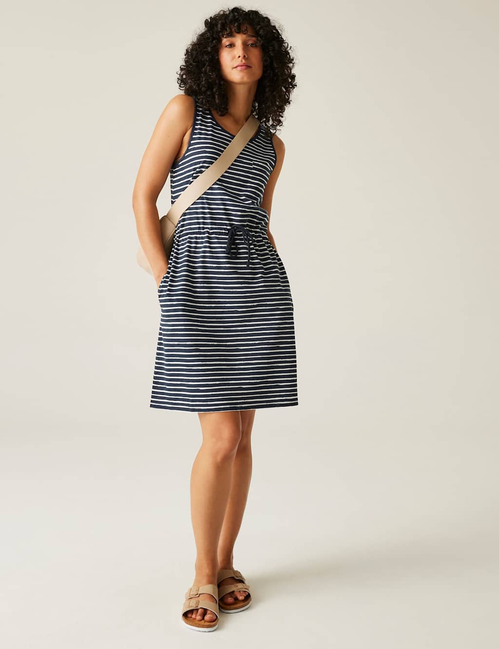 Ariena Cotton Rich Knee Length Skater Dress