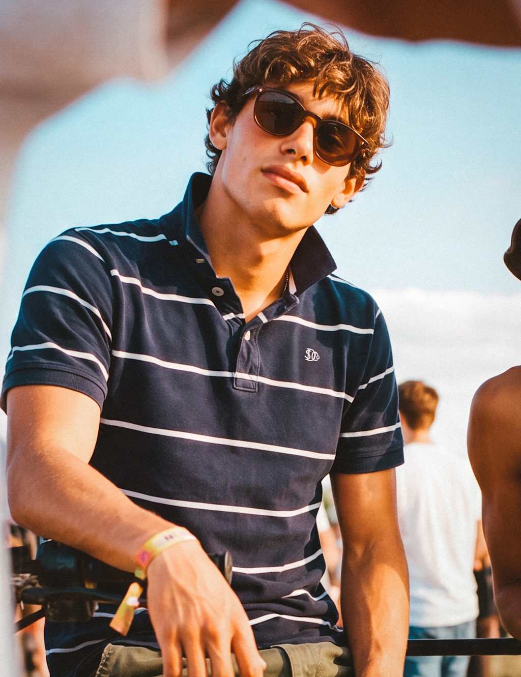 Superdry & Co Men's Pure Cotton Jersey Striped Polo Shirt - M - Navy Mix - Available at M&S