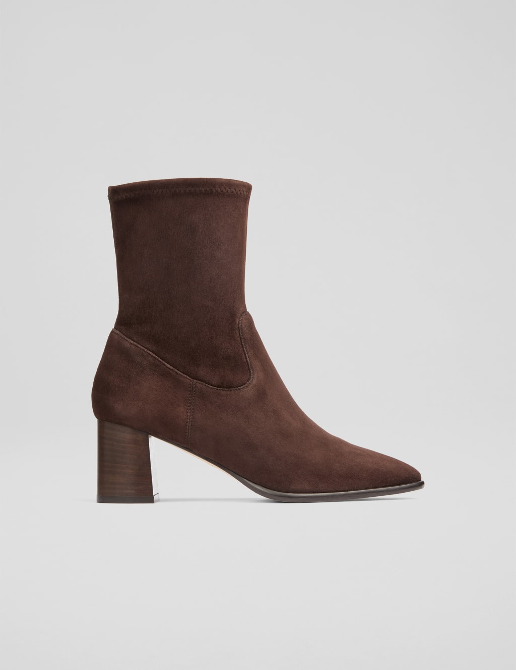 Suede Block Heel Ankle Boots