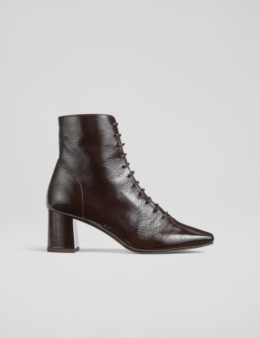 Suede Lace Up Block Heel Ankle Boots