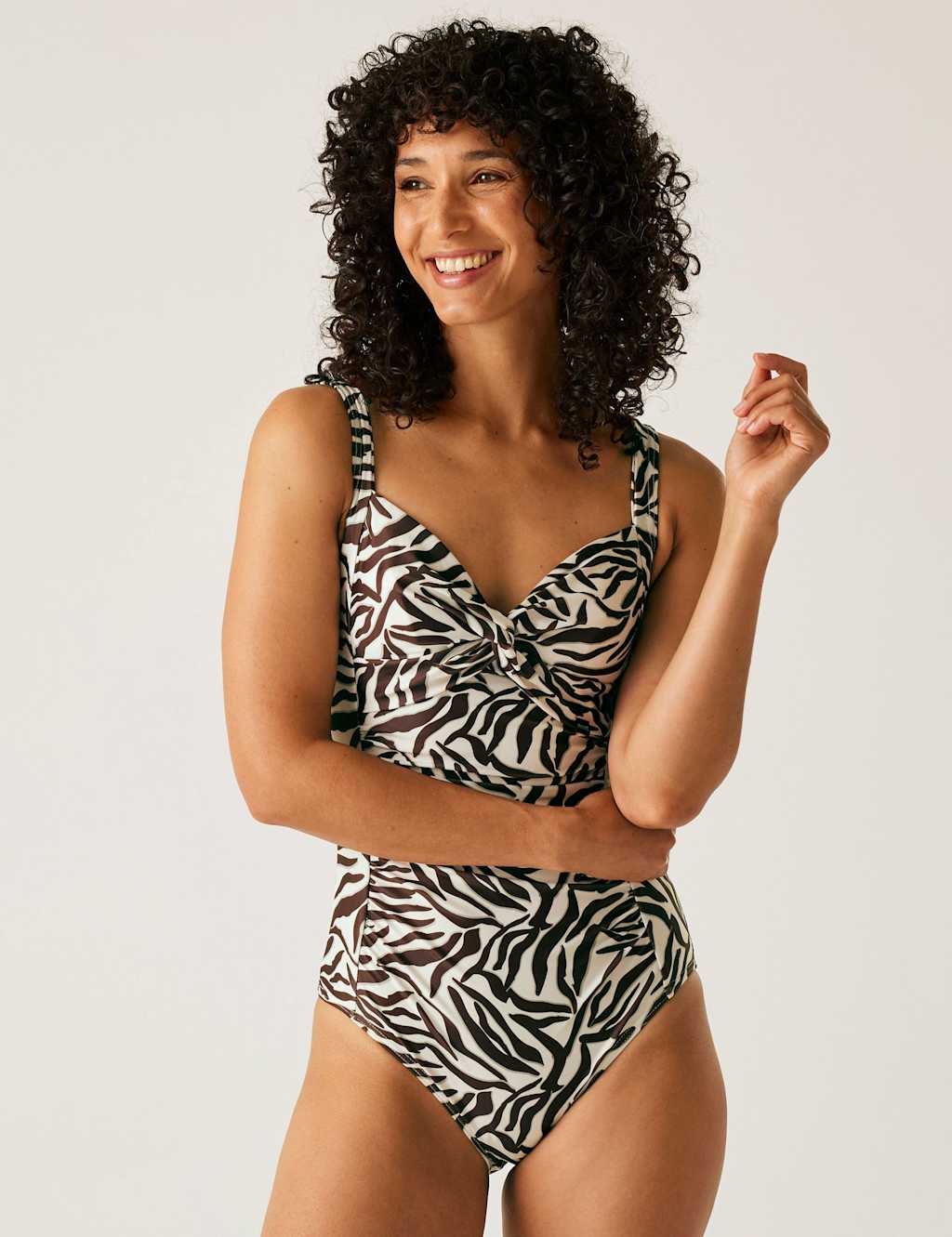 Sakari Animal Print Padded V-Neck Swimsuit