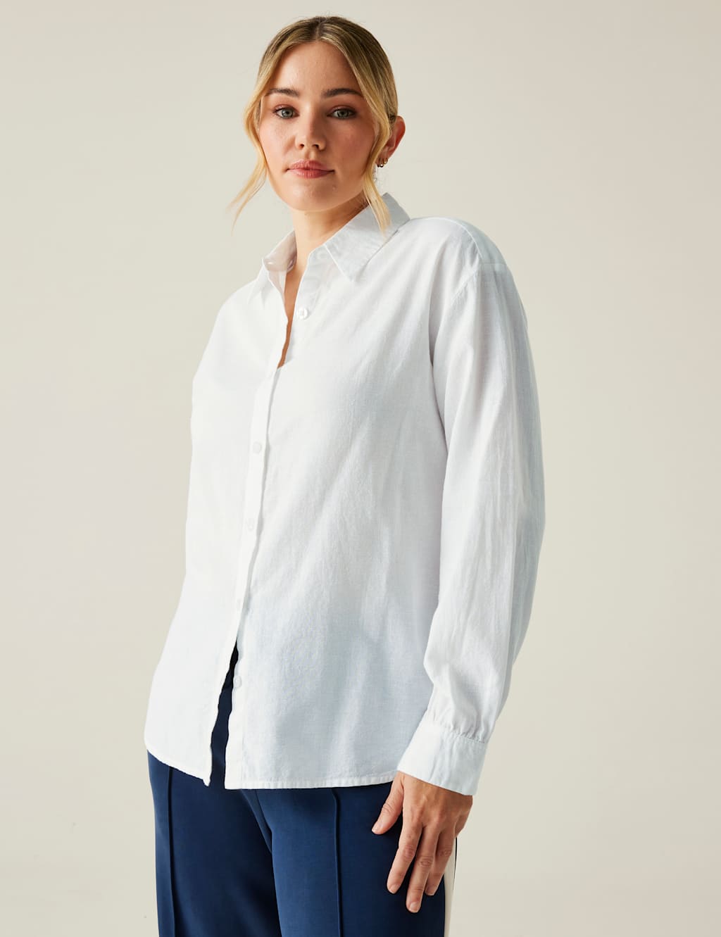 Primevere II Cotton Rich Shirt with Linen