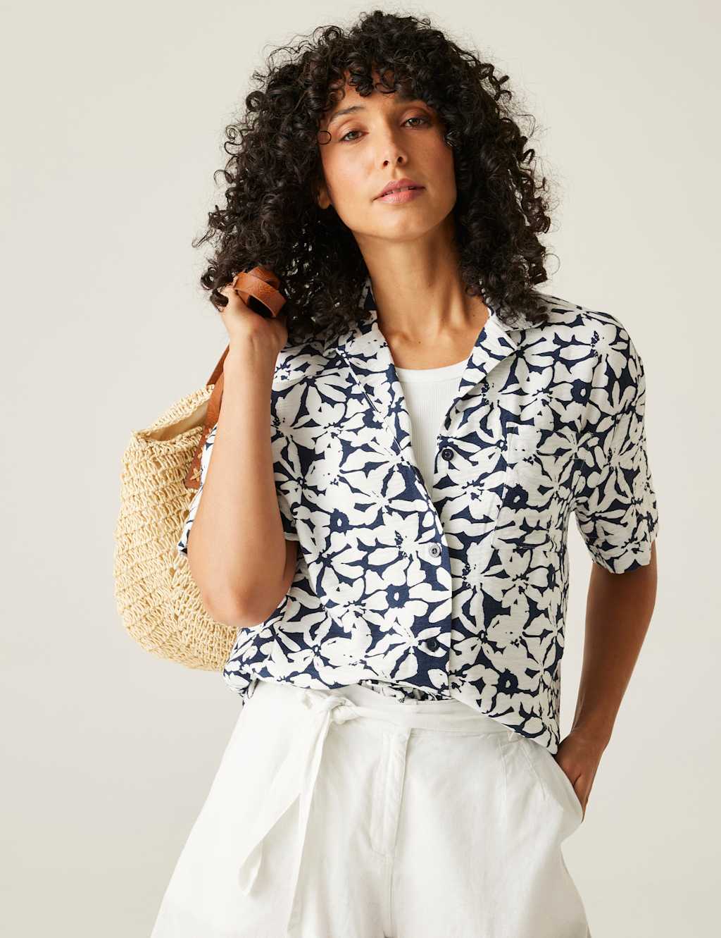 Salise Collared Relaxed Button Through Shirt