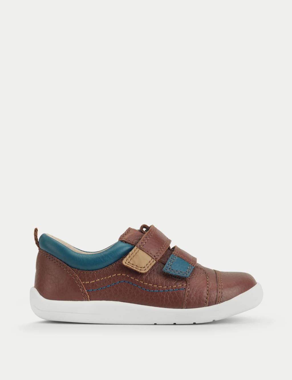 Kids' Leather Riptape Trainers (4 Small - 8 Small)