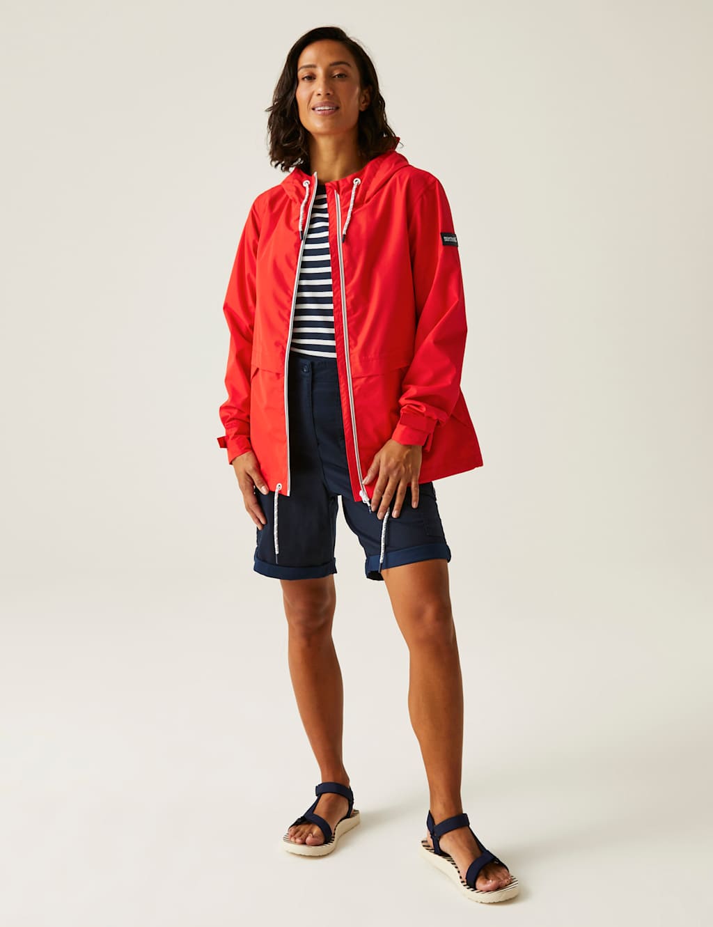 Bayletta II Waterproof Striped Raincoat