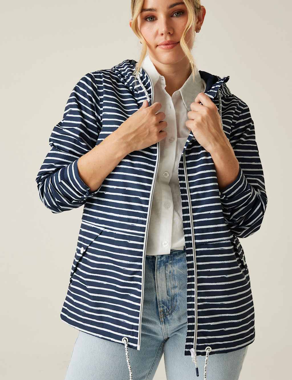 Bayletta II Waterproof Striped Raincoat