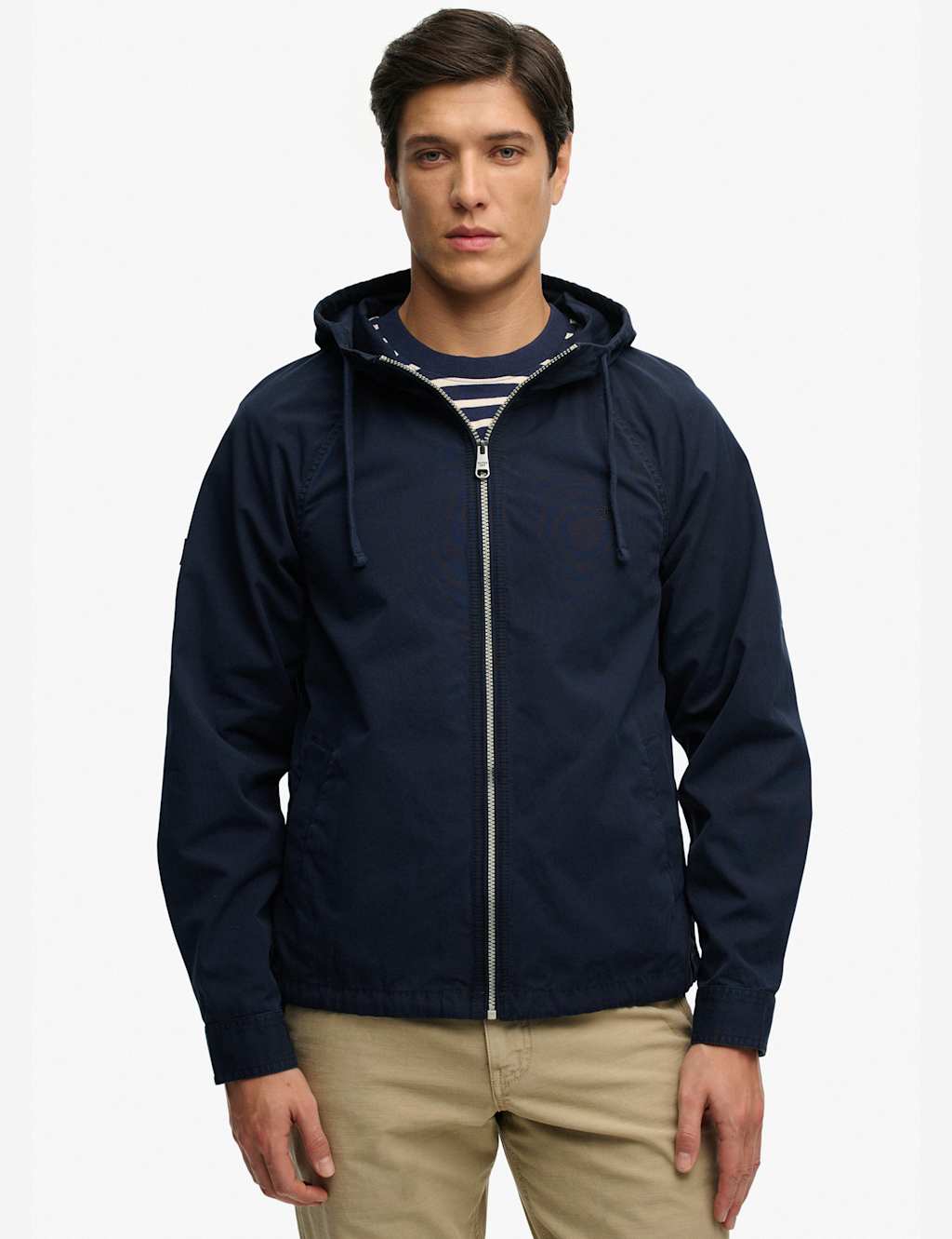 Superdry & Co Men's Pure Cotton Hooded Jacket - L - Navy - Available at M&S