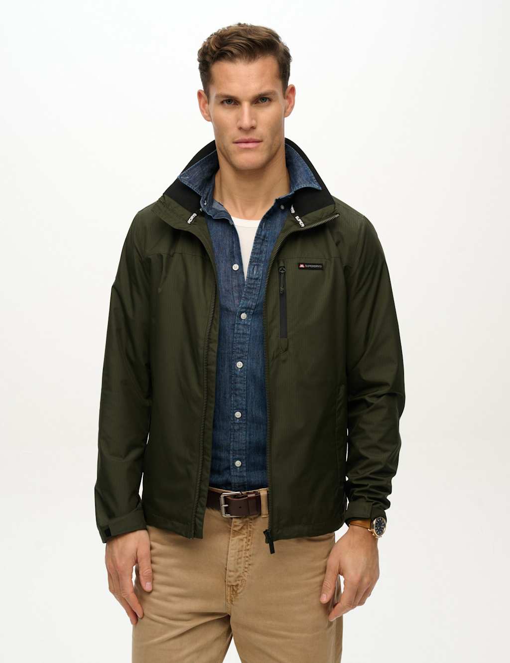 Superdry & Co Men's Utility Windbreaker Jacket - L - Green - Available at M&S